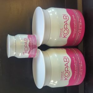 Lot of 3 Kopari Coconut Crush Scrub 2 of 10oz & 1 of 2.5 oz